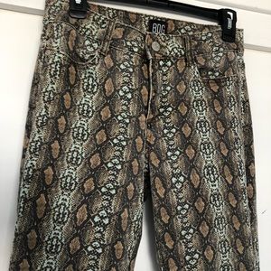 BDG Snakeskin Flare Jeans